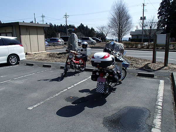 道の駅「霊山たけやま」の駐車場